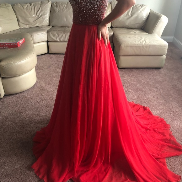 Sheri Hill red dress - Picture 4 of 5